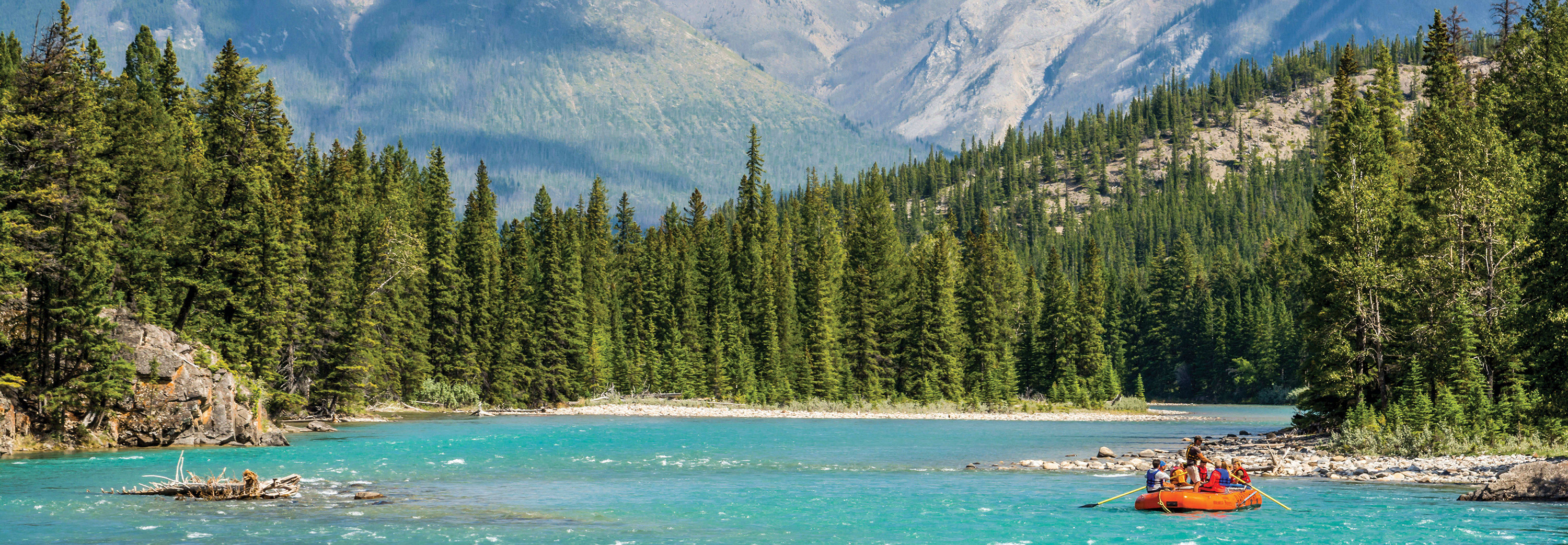 Raft along the Bow River, Banff National Park