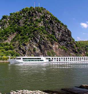 Emerald star ship cruising on europe river