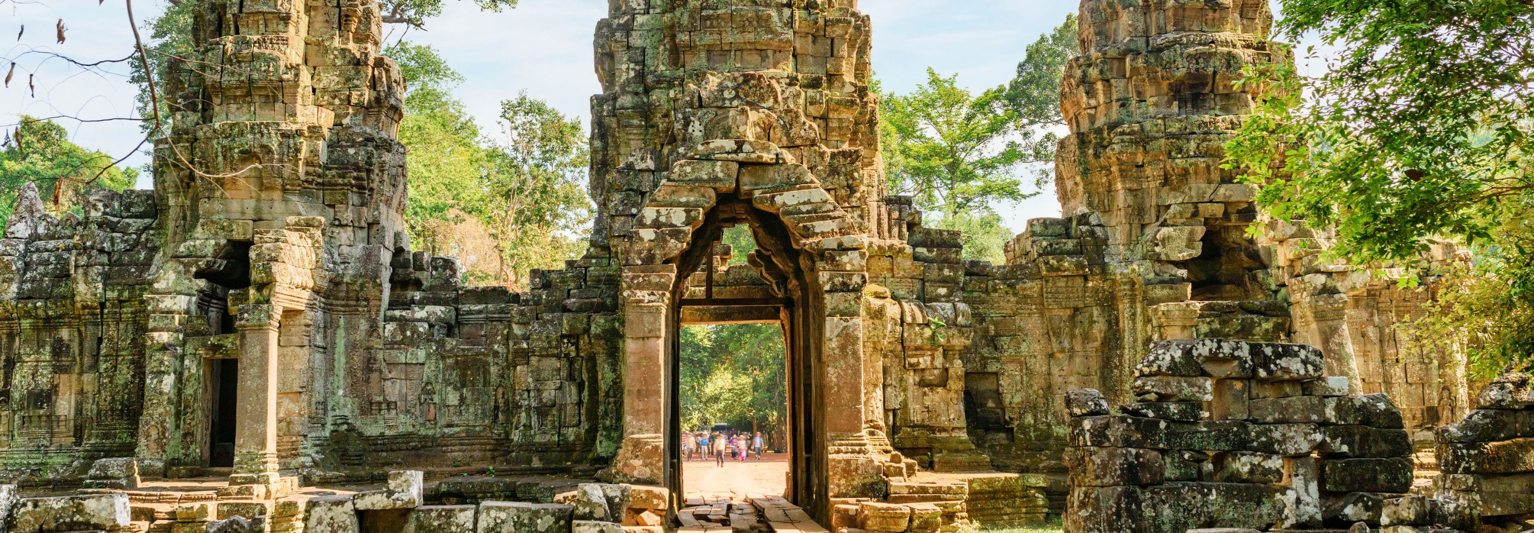 Approaching Angkor Thom Gate, Siem Reap