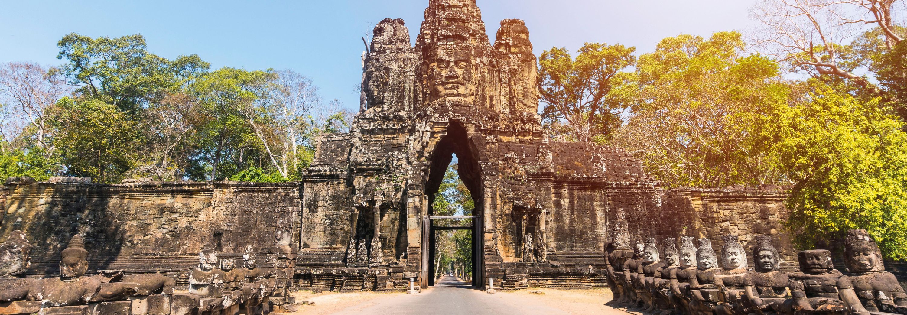 Approaching Angkor Thom Gate, Siem Reap
