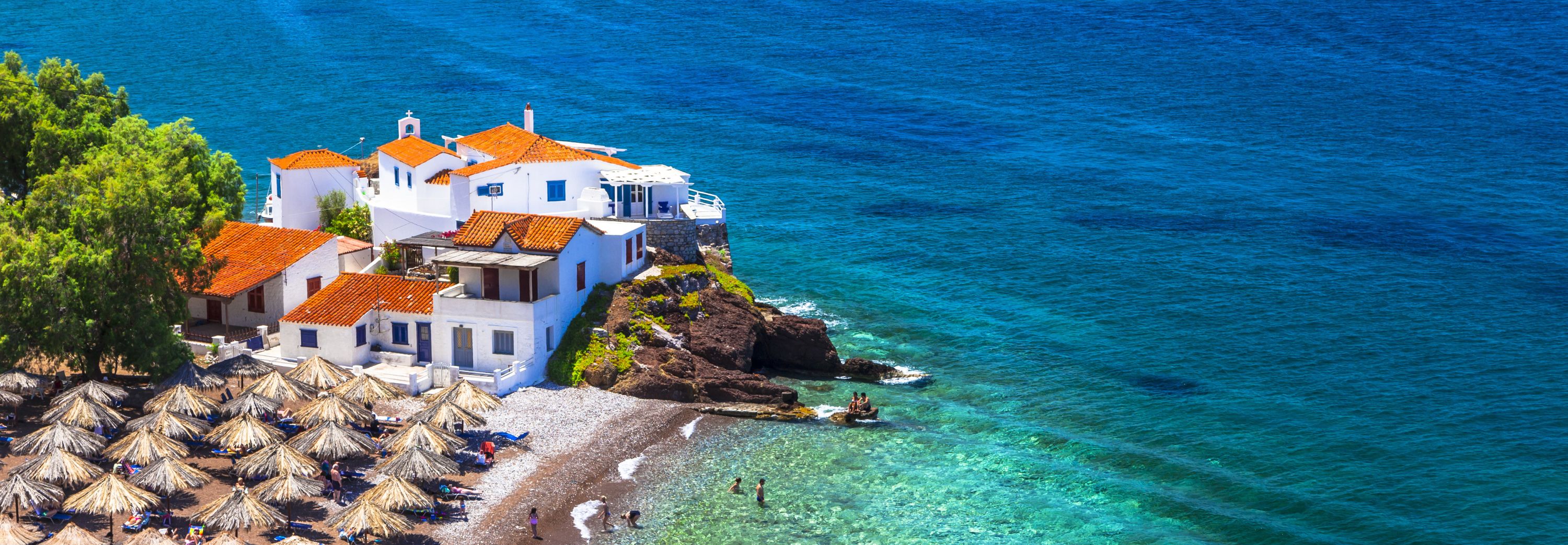 Enjoy a refreshing dip in the inviting blue water