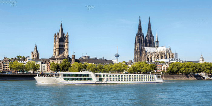 Emerald Dawn cruising Cologne, Germany