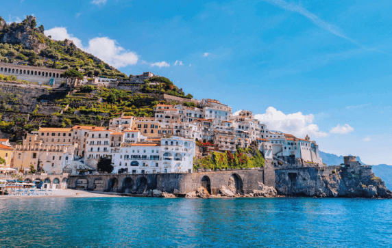 Mediterranean Sea with Colour Houses