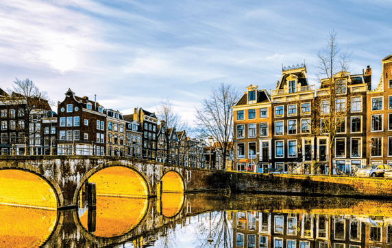 Amsterdam Street Night View