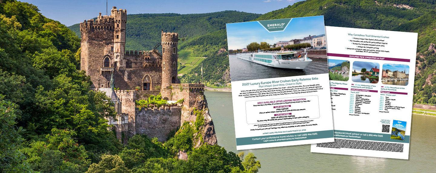 Emerald Cruises 2027 Early Release Sale banner