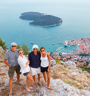 family enjoying excursion