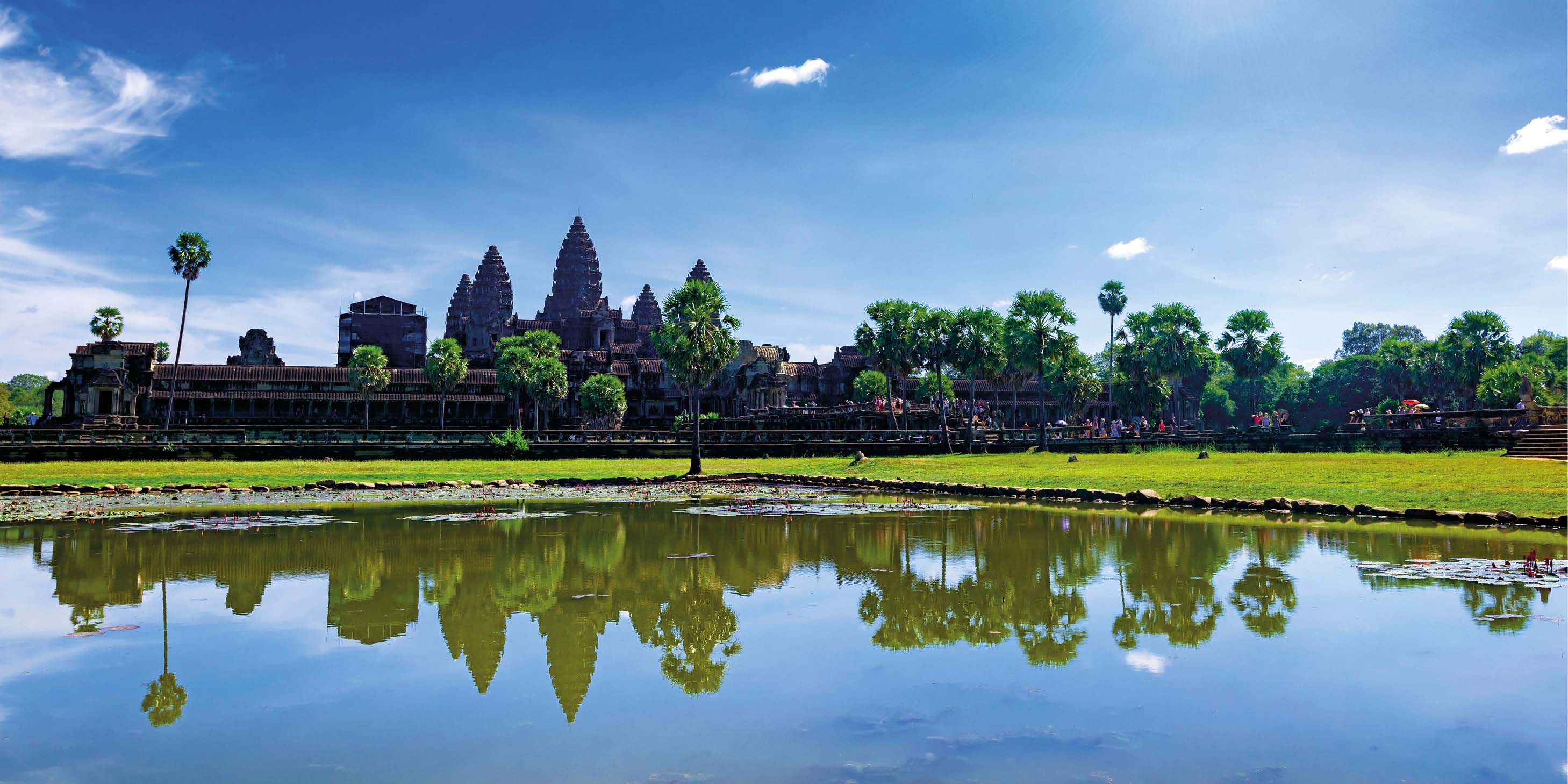 The waters and grassland around Angkor Wat, Cambodia